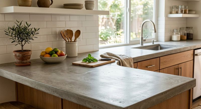 Concrete Counter Installation in Sonoma County, CA